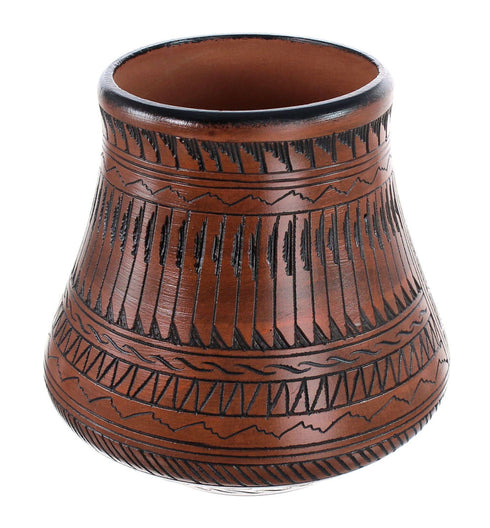 Hand Crafted Eagle Navajo Vase JX125885